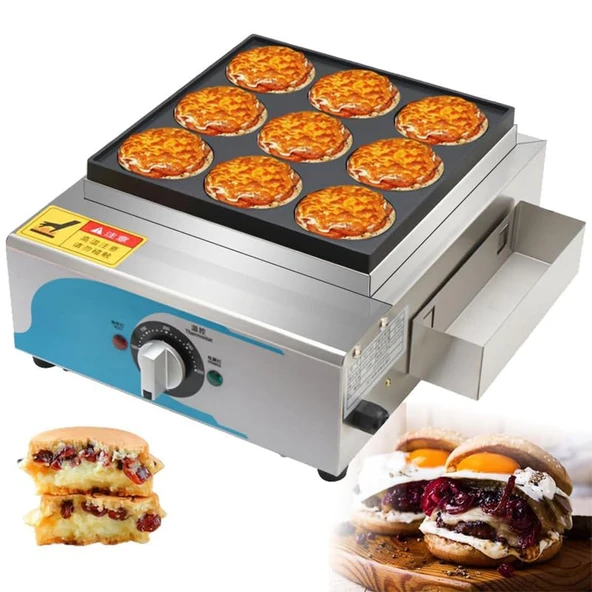 ToayNia Ticari Elektrikli Yumurta Burger Makinesi, Yumurta Burger Makinesi, Sıcaklık Kontrollü, Hızlı Isıtmalı 9/18 Kong Galvanizli Sac Hamburger Makinesi 9 ürün görseli 1