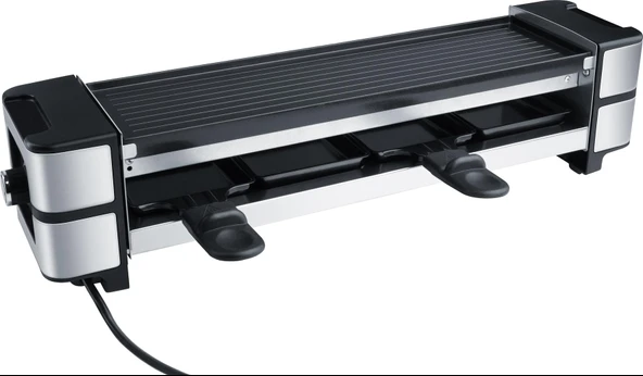 Steba RC 140 döküm raclette - PFAS içermeyen seramik kaplı ızgara plakası, ters çevrilebilir, 4 yapışmaz tava, kademesiz regülatör, 38,5 x 11 cm ızgara yüzeyi ürün görseli 1