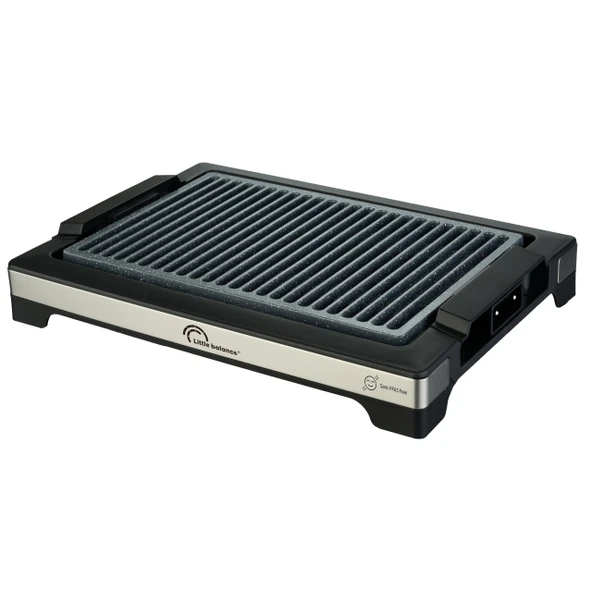 LITTLE BALANCE 8863 Easy Nopifas, 4-6 Kişilik Elektrikli Izgara, PFAS İçermeyen Plaka, Yapışmaz Kaplama, Her Türlü Yiyecek, 2000 W, Siyah ürün görseli 1