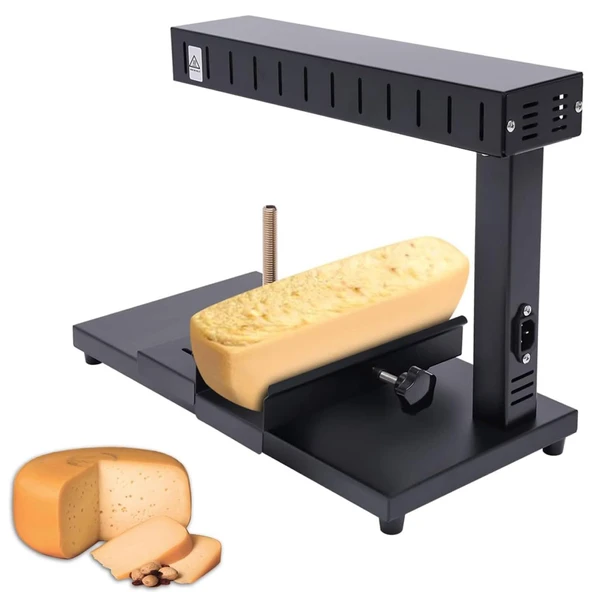 Ticari Peynir Eritici, 750W Elektrikli Raclette Makinesi, İsviçre Yemek Makinesi, Yarım Eritme Isıtıcı, 2 adet Ayarlanabilir Yarım Peynir Çarkı, Dilimlerde Yarım Nacho Peynir Çarkı için ürün görseli 1