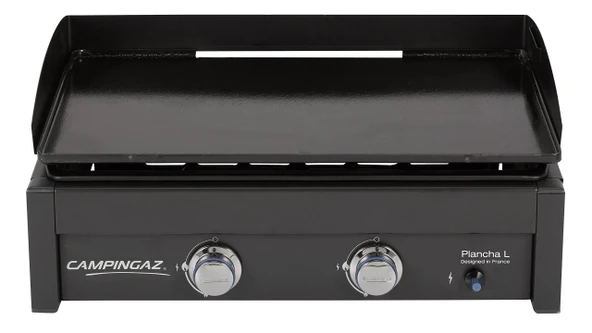 CAMPINGAZ Izgara plakası, gazlı, L, çelikten yapılmış 2 brülör, masa ızgarası, güç 7,5 kW, portatif ızgara, yapışmaz kaplamalı büyük plancha, teppanyaki ızgara ürün görseli 1