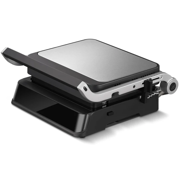 AMZCHEF 4'ü 1 arada makine (temaslı ızgara, ızgara, waffle makinesi, sandviç makinesi) - 2000 W, 4 yapışmaz çıkarılabilir plaka, serbestçe ayarlanabilen süre ve sıcaklık - XXL [Enerji Sınıfı A+++] ürün görseli 1