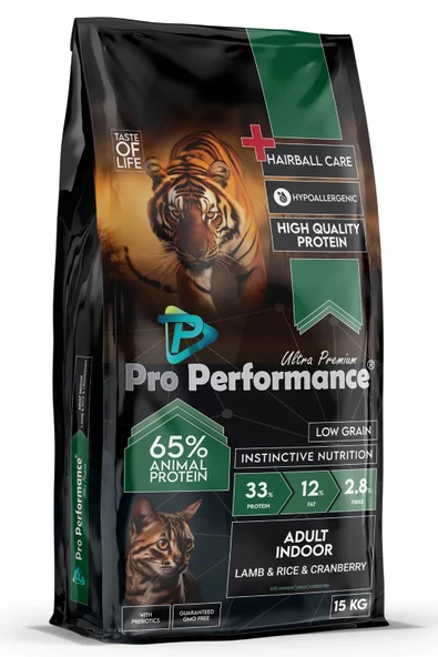 Pro Performance Indoor Kuzulu ve Pirinçli Yetişkin Kedi Maması 15 Kg ürün görseli 1