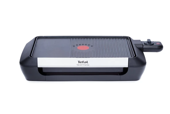 Tefal CB6718 Silvermania masa ızgarası, 900 cm² ızgara yüzeyli, 1600 W, siyah/gümüş ürün görseli 1