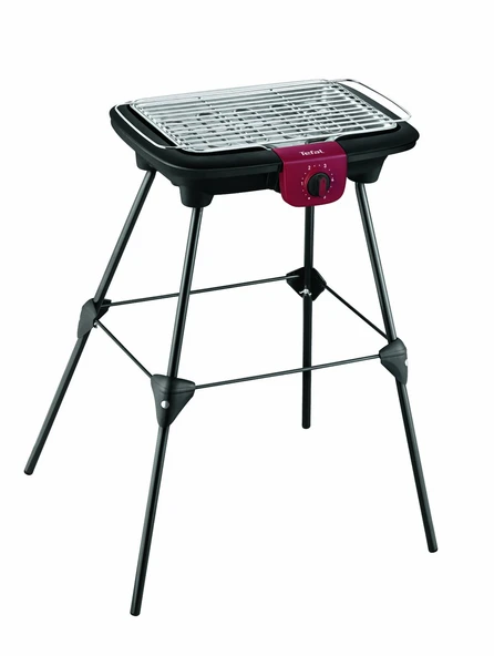 Tefal BG9028 EasyGrill ayakta ızgara, çıkarılabilir alüminyum ısı reflektörlü 2.200 W, siyah/bordo kırmızı ürün görseli 1