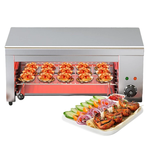 TBANVOO Duvara Monte Salamander Izgara, 2000W Elektrikli Peynir Eritme Tost Makinesi, Salamander Masa Izgarası Eritilmiş Peynirli Sandviç Biftek için Raclette Peynir Eritici ürün görseli 1