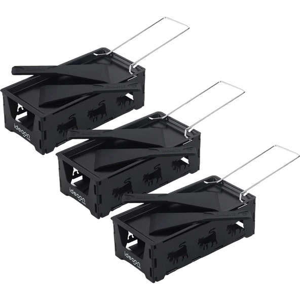 1-2 kişi için 3 katlanabilir raclette çay lambasından oluşan ideoon seti, çay lambaları ve kazıyıcılar dahil elektriksiz raclette seti, orijinal delikli ineklerle metal, yapışmaz kaplama ürün görseli 1