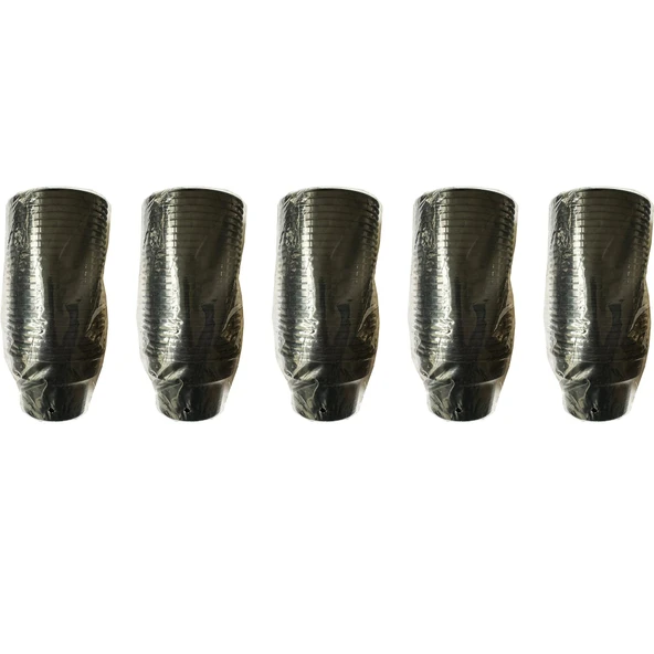 Omeyva Renkli Sert Mika Plastik Kristal Bardak - Siyah - 6 Oz / 180 CC - 125 Adet ürün görseli 1