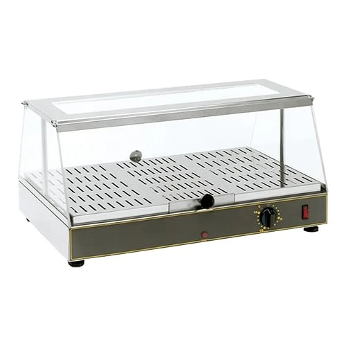 304300 paslanmaz çelik Roller Grill gıda ısıtma vitrini, 230V-1N, 650W, 29cm x 40cm x 60cm ürün görseli 1