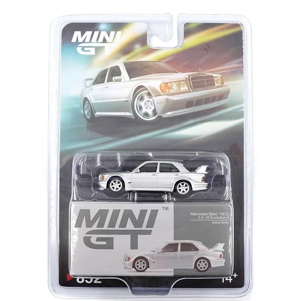 Mini GT 1/64 Mercedes-Benz 190E 2.5-16 Evolution II Astral Silver - Blister Paket MGT00852-BL ürün görseli 1