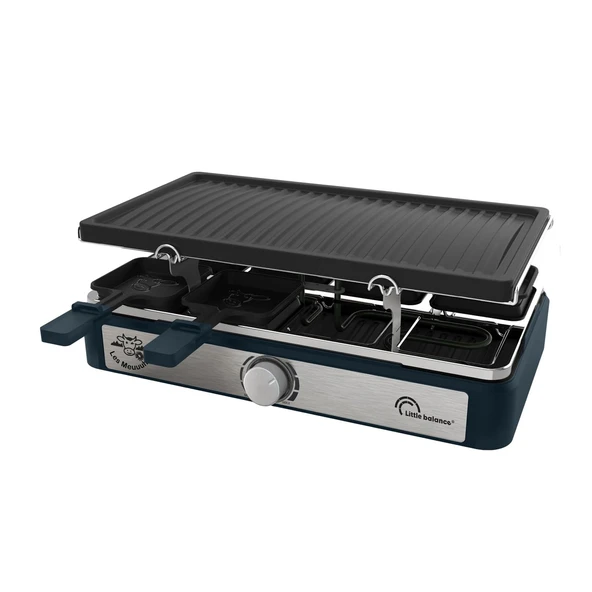 LITTLE BALANCE Raclette Makinesi Dikdörtgen Maxi Izgara & Peynir 1400W 8 Kişilik Biber Tasarımı ürün görseli 1