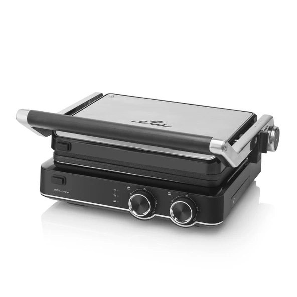 ETA temaslı ızgara Grillchef I damlama tepsisi I 2000W I plakalar ayrı ayrı ayarlanabilir I 160-220°C I 5 yükseklik seviyesi I yalıtımlı tutma yeri I paslanmaz çelik ürün görseli 1