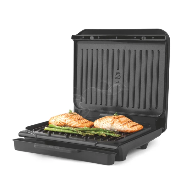 Salter ActiGrill Everyday - 4 Servislik Orta Sağlıklı Izgara, Daha Kalın Yiyecekler ve Derin Dolu Paniniler için Yüzer Menteşe, PFAS İçermeyen Yapışmaz Plakalar, Otomatik Sıcaklık, 1500 W ürün görseli 1