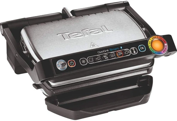 TEFAL OPTIGRILL SMART Akıllı temaslı ızgara [Bluetooth fonksiyonu; otomatik sıcaklık ayarı; ışık göstergesi; 6 önceden ayarlanmış program; 2000W; GC730D] ürün görseli 1