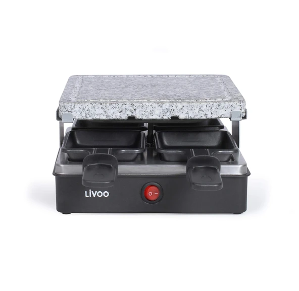 Raclette makinesi 4 kişilik 600w + ızgara taşı - doc242 ürün görseli 1