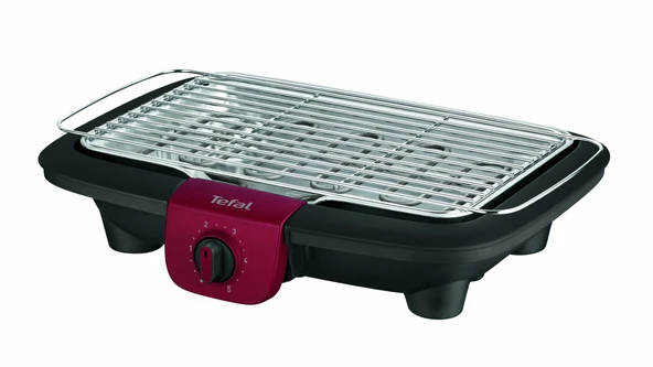 Tefal BG9018 EasyGrill, çıkarılabilir alüminyum ısı reflektörlü, 2.200 W, siyah/bordo kırmızı ürün görseli 1