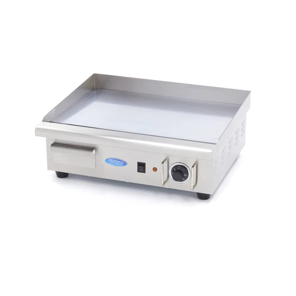 Maxima Gastro ızgara plakası - pürüzsüz krom - 55 cm - damlama tepsisi dahil ürün görseli 1