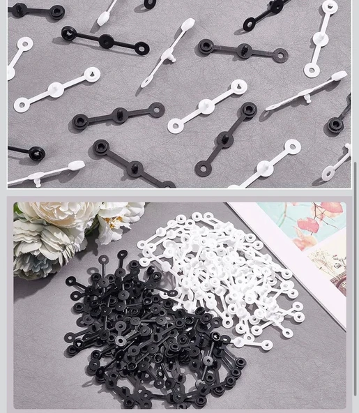LuLuYeN Kırmızı 250 Adet Plastik Güvenlik Kilidi  Klips 67mm Güvenlik Etiket Trim Sabitleyici Askı Paket Kilit Tek Kullanımlık ürün görseli 1
