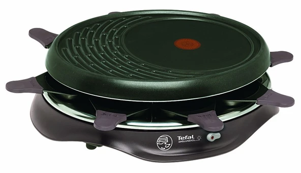Tefal RE 5160 Raclette 8'i (1050 Watt) siyahla icat ediyor ürün görseli 1
