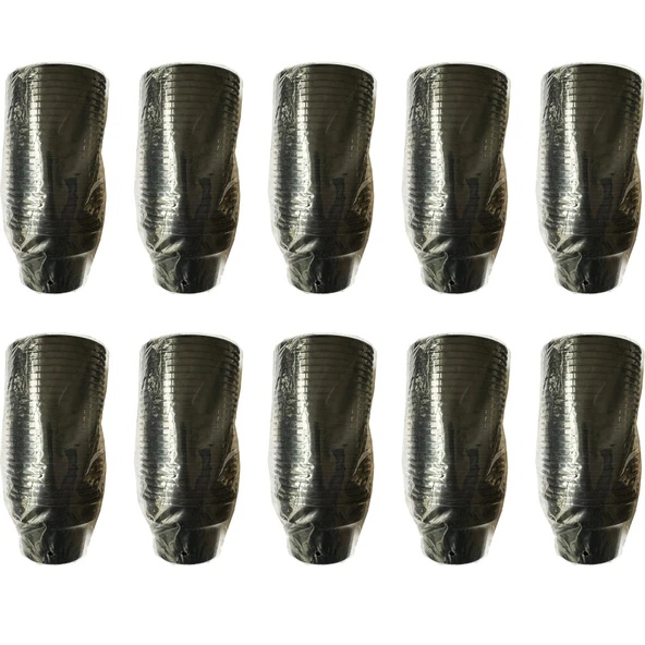 Omeyva Renkli Sert Mika Plastik Kristal Bardak - Siyah - 6 Oz / 180 CC - 250 Adet ürün görseli 1