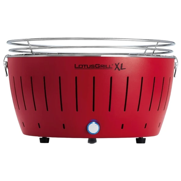LotusGrill XL Ateş Kırmızısı G435, USB bağlantı noktasına sahip, düşük dumanlı kömür ızgarası/masa ızgarası ürün görseli 1