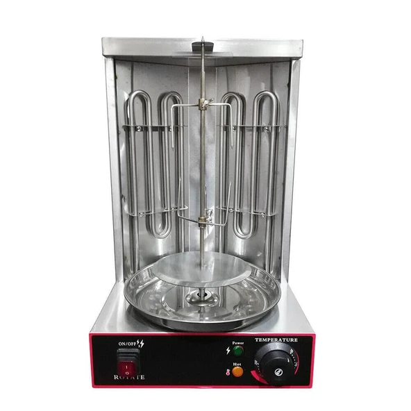 PUDLOR Döner Izgarası, 2 Gözlü Kebap Izgarası 3000w Gyros Izgara Masa Izgarası Barbekü 50-300°C Gyros Makinesi Elektrikli Döner Izgarası Dikey Opsiyonel Ev için Kuzu Kızartma ürün görseli 1