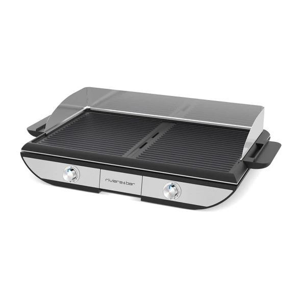 riviera&bar elektrikli ızgara - 2300 W, geniş ızgara yüzeyi 53,5 x 33 cm, dökme alüminyum plakalar, yapışmaz kaplama, bulaşık makinesinde yıkanabilir, 8-10 kişilik masa ızgarası ürün görseli 1