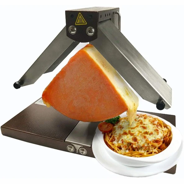 Raclette peynir eritici, 900 W, elektrikli profesyonel peynir eritici, raclette ızgara, çift ısıtma yüzeyli yarım peynir tekerleği, hızlı ısıtma, batı restoranları için geleneksel ısıtıcı ürün görseli 1