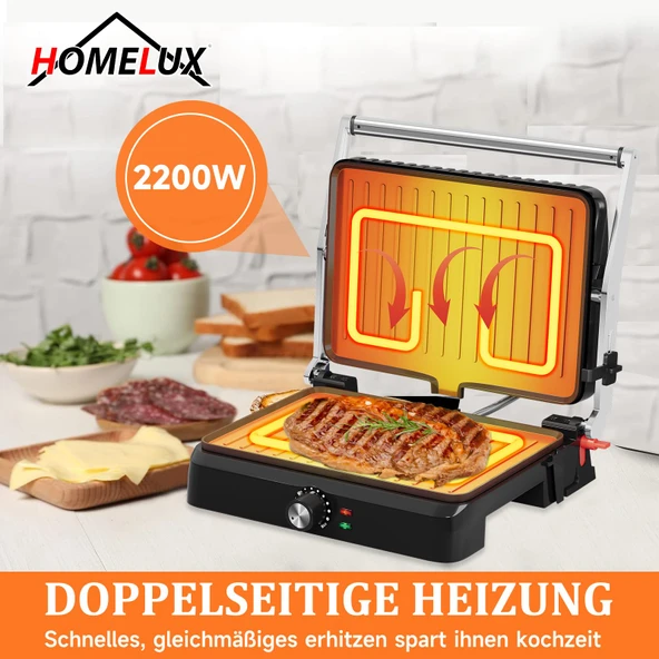 3'ü 1 arada kontak ızgarası 2200W - Resim 4