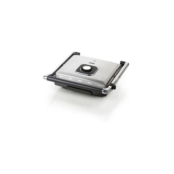DOMO DO9135G temaslı ızgara - paslanmaz çelik - panini, kızarmış ekmek, et, balık ve sebzeleri ızgaralamak için ideal - Teflon yapışmaz kaplama - 2000 W ürün görseli 1