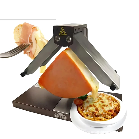 PRECISTECH 900w peynir ızgarası, çift ısıtma bölgeli raclette peynir eritici, elektrikli peynir ısıtıcısı, ev veya restoran için kompakt raclette ürün görseli 1