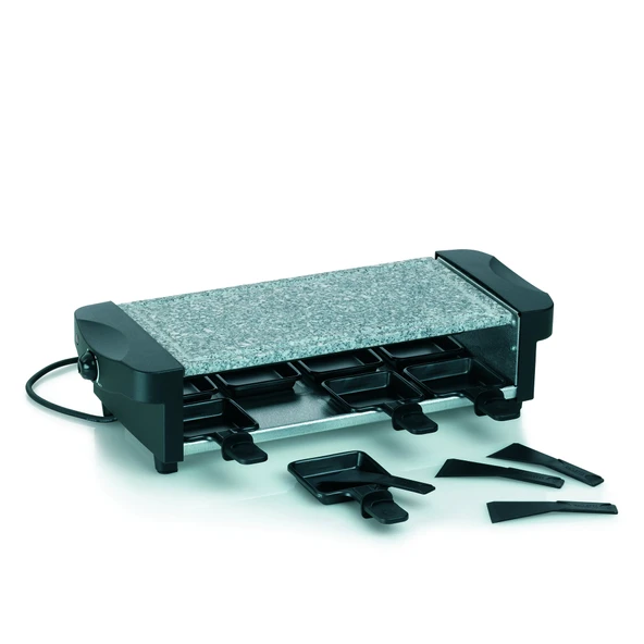 Kela 66663 Raclette/Hot Stone Ceneri 8 kişilik, siyah ürün görseli 1