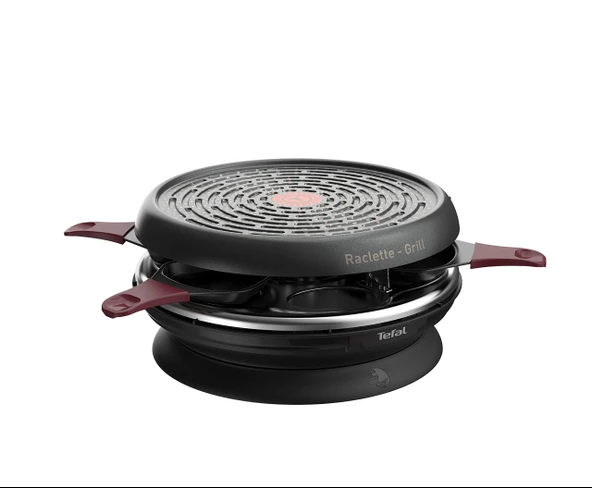 Tefal Raclette Neo İcat RE1820 | Pratik yuvarlak raclette | 6 kişilik | Masa ızgarası işlevi içerir | Yapışmaz ızgara plakası (bulaşık makinesinde yıkanabilir) | Hızlı keyif için 850W ürün görseli 1