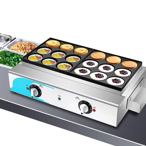 ToayNia Ticari Elektrikli Yumurta Burger Makinesi, Ticari Elektrikli Yumurta Burger Makinesi, 50-300°C Düğme Kontrolü, Halka Isıtıcı, Burgerler, Sahanda Yumurtalar, Sandviçler için 18 ürün görseli 1