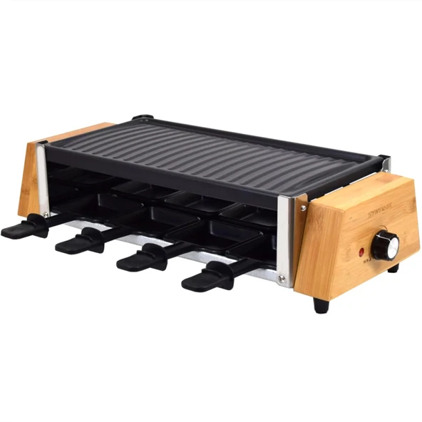 Syntrox Germany Raclette ızgara seti Murtel, çıkarılabilir plakalarla 1200W, yapışmaz kaplama, plaka ızgarası, çalışma gösterge ışığı, temizlemesi kolay, paslanmaz çelik kapak ürün görseli 1