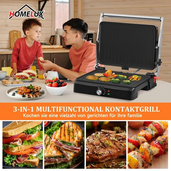 3'ü 1 arada kontak ızgarası 2200W - Resim 2