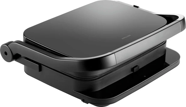 ZWILLING Enfinigy temaslı ızgara, sıcaklık sensörü, 6 program, değiştirilebilir ızgara plakalı masa ızgarası, seramik yapışmaz kaplama, yağ damlama tepsisi, 1.850 W, siyah ürün görseli 1
