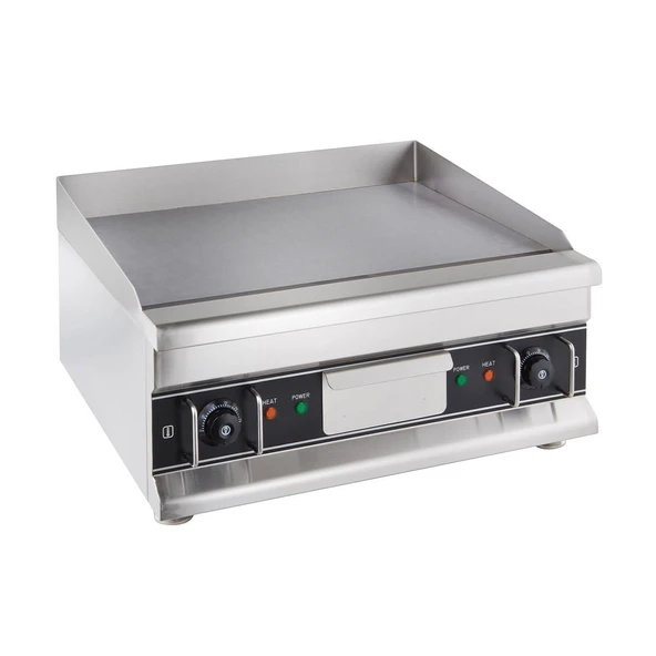 GastroHero elektrikli ızgara plakası ECO smooth 5 kW masa cihazı gastro ızgara plakası plancha paslanmaz çelik 2 ısıtma bölgesi ürün görseli 1