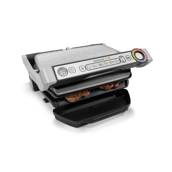 Tefal GC713D40 Paslanmaz Çelik OptiGrill Plus Otomatik Kalınlık ve Sıcaklık Ölçümlü Sağlıklı Izgara, 2000 W, Tefal'ten Gümüş ürün görseli 1