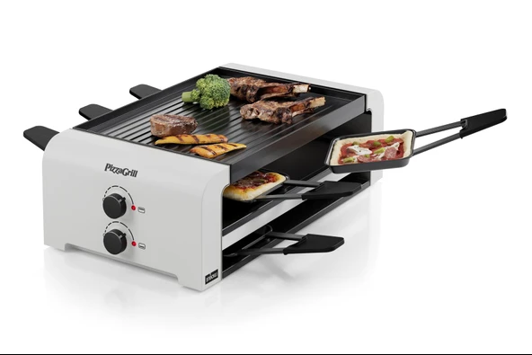 Stöckli Raclette PizzaGrill 6 Beyaz - Resim 2