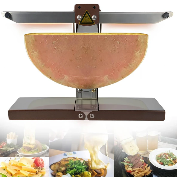 PRMTYUP Peynir Eritici, Elektrikli, Ticari Kullanım için, Eğilebilir, Ayarlanabilir Yarım Peynir Somunu, Restoran Mutfağı için, Çok Fonksiyonlu Paslanmaz Çelik, Paslanmaz Çelik ürün görseli 1