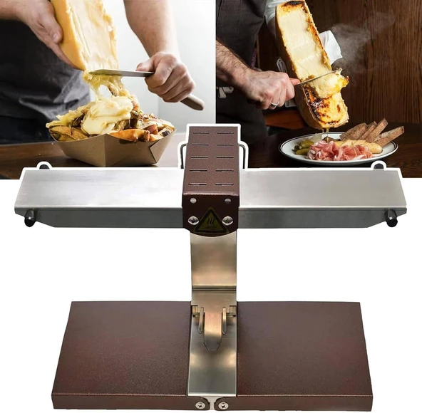 LZDOYY Raclette Peynir Eritici, Nacho Peyniri için Ticari Elektrikli Peynir Makinesi, Ayarlanabilir Açı, Hızlı Isıtma ürün görseli 1