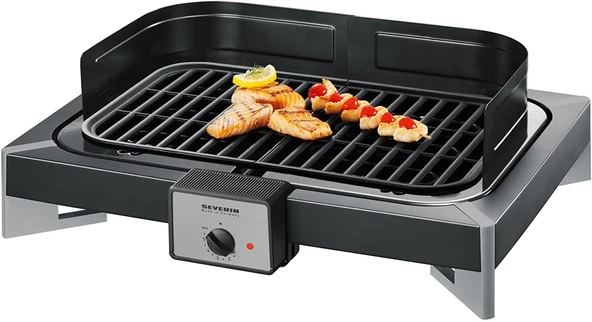 Severin PG 2781-400 barbekü elektrikli ızgara, ızgara kitabı / masa ızgarası / yapışmaz kaplamalı dökme demir ızgara dahil ürün görseli 1