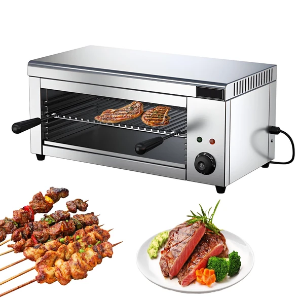 AETEREOS Ticari Salamander Izgara 2000W, Salamander Izgara Masa Izgarası, Raclette Peynir Eritici, Elektrikli 122-572°F, Peynir, Sandviç ve Biftek Eritmek için Peynir Eritici Izgara 110V ürün görseli 1