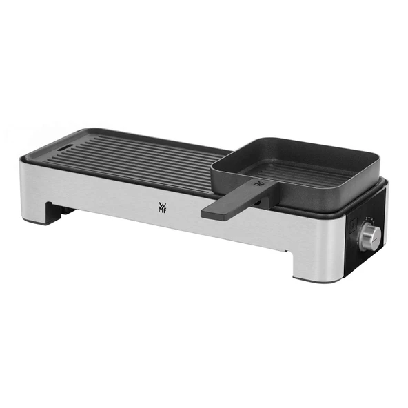 WMF Kitchen Minis 2 kişilik elektrikli masa ızgarası, sebze tavalı, kompakt ızgara yüzeyli küçük elektrikli ızgara, değişken sıcaklık ayarı, 1000 W ürün görseli 1