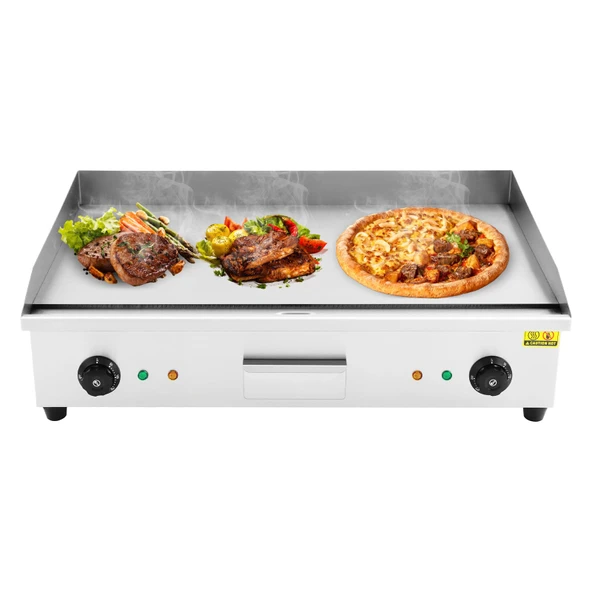 Izgara Plakası Elektrikli Ticari 4400W Teppanyaki Izgara Sıcaklığı Ayarlanabilir 50-300°C Masa Izgara Izgara Plakası, Sahanda Yumurta, Krep, Izgara Et için ürün görseli 1