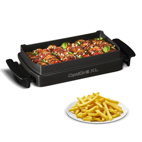 Tefal OptiGrill+ XL fırın tepsisi, tüm OptiGrill+ XL modellerine uygun, 2 litre kapasite, yapışmaz kaplamalı döküm alüminyum kalıp, 4 - 6 porsiyon, siyah, XA7278 ürün görseli 1
