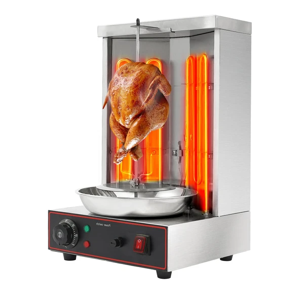Ev için Döner Izgarası, 3000W Dikey Kebap Izgarası Döner Izgarası Ayarlanabilir Sıcaklık, Paslanmaz Çelik Otomatik Döndürme Döner Izgarası Şiş kebap ve Kuzu Şişleri için 360° Döndürülebilir ürün görseli 1