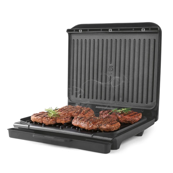 Salter ActiGrill Ailesi - 8 servislik büyük sağlıklı ızgara, daha kalın yiyecekler ve derin doldurulmuş paniniler için yüzer menteşe, PFAS içermeyen yapışmaz plakalar, otomatik sıcaklık, 2000 W ürün görseli 1