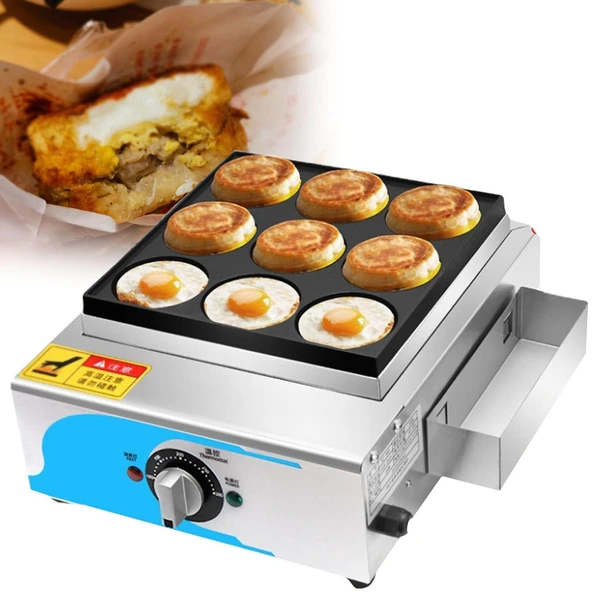 ToayNia Ticari Elektrikli Yumurta Burger Makinesi, Ticari Elektrikli Yumurta Burger Makinesi, 50-300°C Düğme Kontrolü, Halka Isıtıcı, Burgerler, Sahanda Yumurtalar, Sandviçler için 9 ürün görseli 1